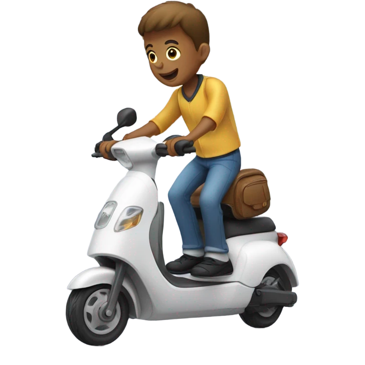 Two boys on an electric scooter emoji