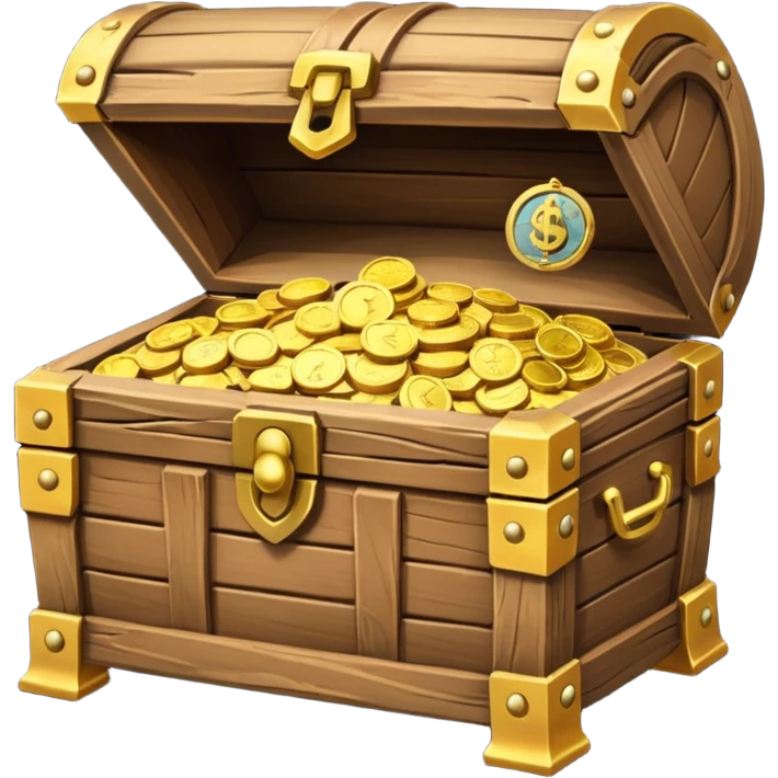 a treasure chest overflowing with Arab currency emoji