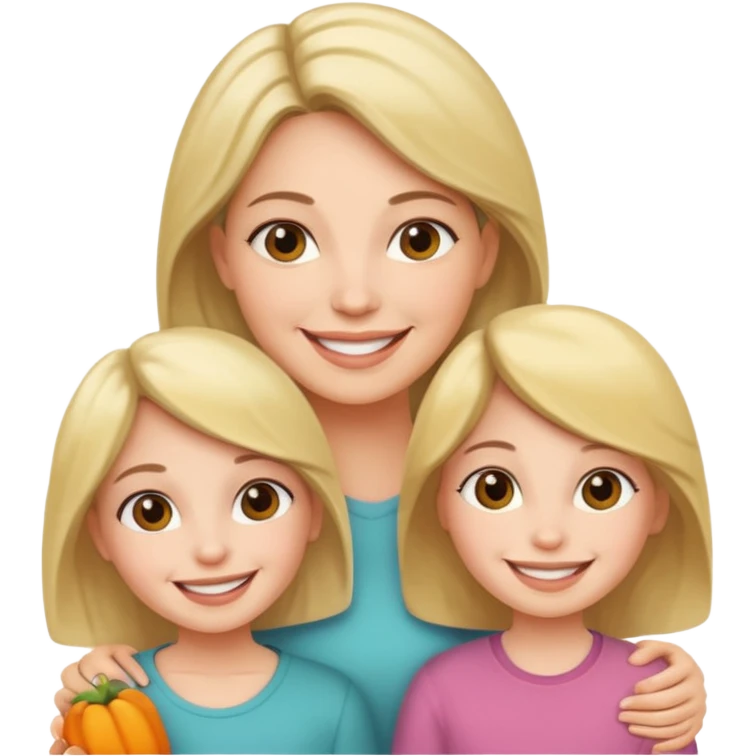 A mum and her two daughters emoji