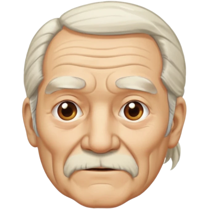 Old man with long white pony tail emoji