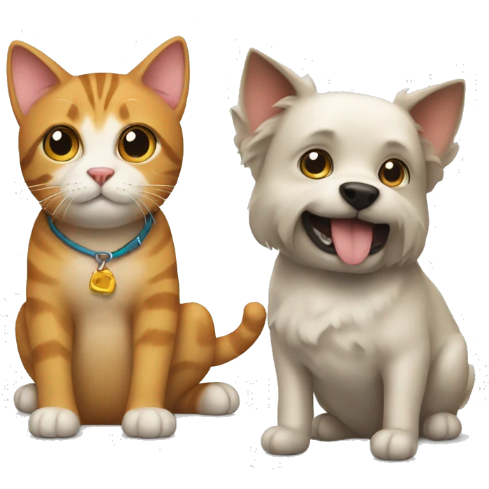 cat with a dog emoji
