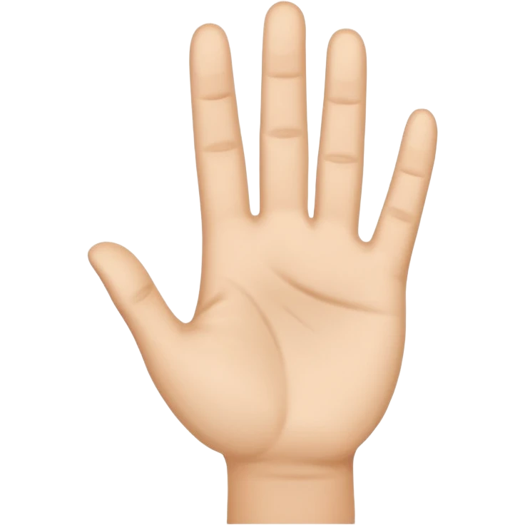 a hand held open with the palm facing upward emoji