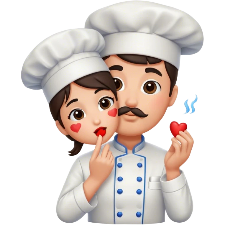 A chef with a kiss mark emoji