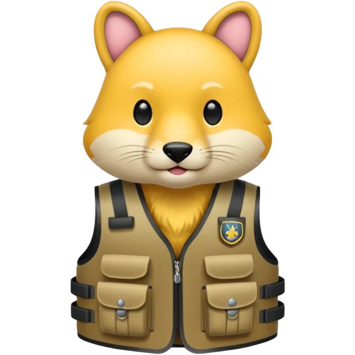 Animal wearing bullet proof emoji
