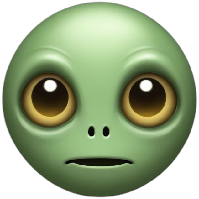 Marron alien emoji