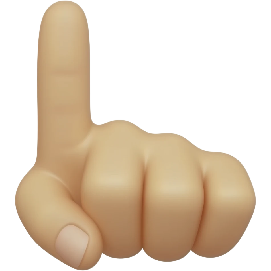 Pouce index majeur qui font un L emoji