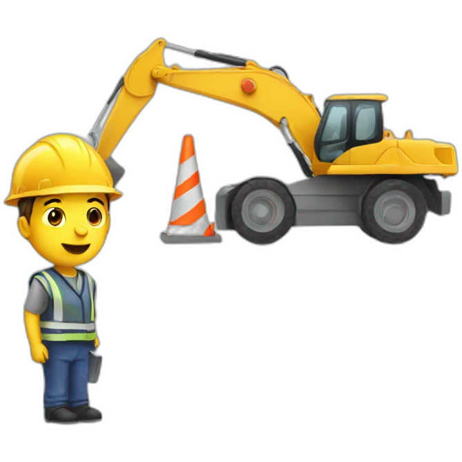 person watching road works emoji