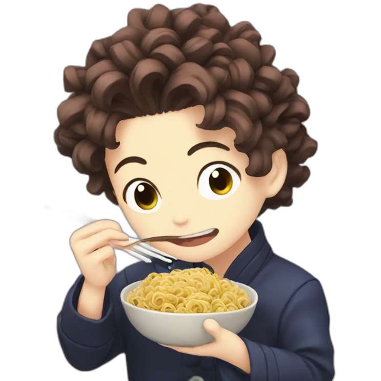 Tanjiro eating nudles emoji
