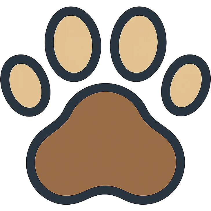 brown puppy paw print emoji