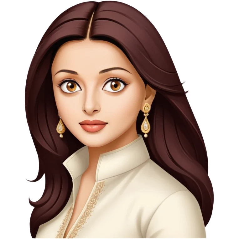 Aishwarya Rai portrait, beautiful face, famous Indian actress emoji