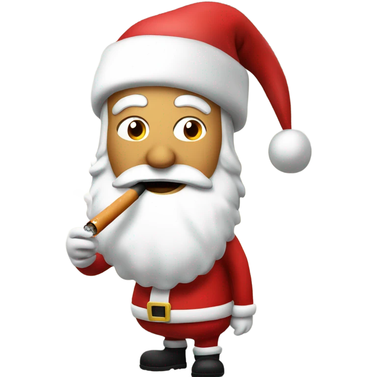 Santa using an ecig emoji