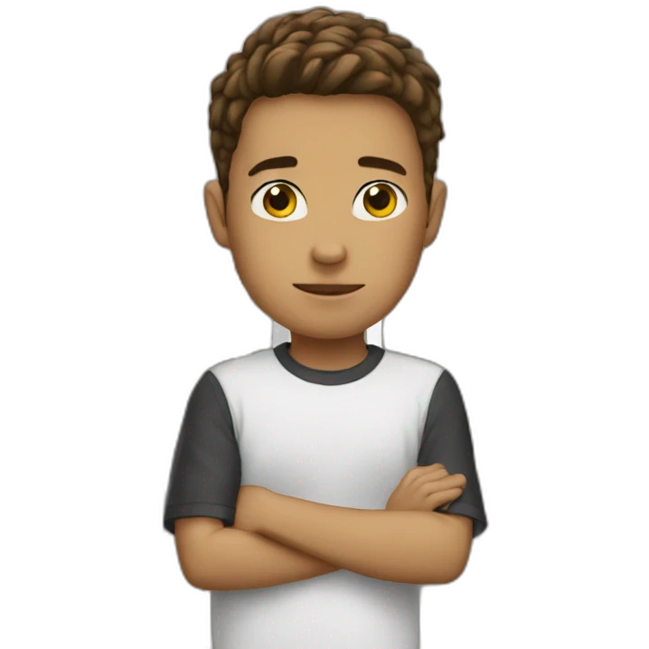 Boy with booth emoji