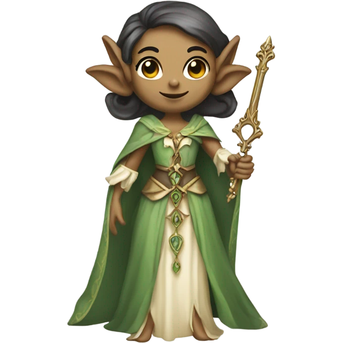 an elf woman login holding a big key emoji