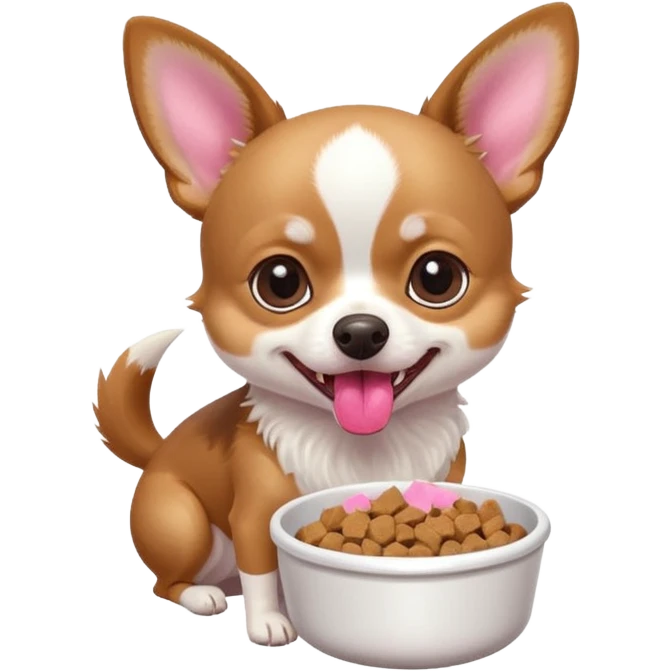 Chihuahua dog food room isometric emoji