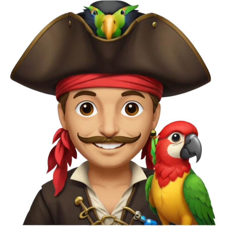 pirate and parrot emoji