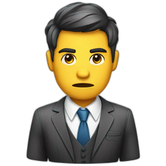 pissed about having to wear business professional clothing emoji