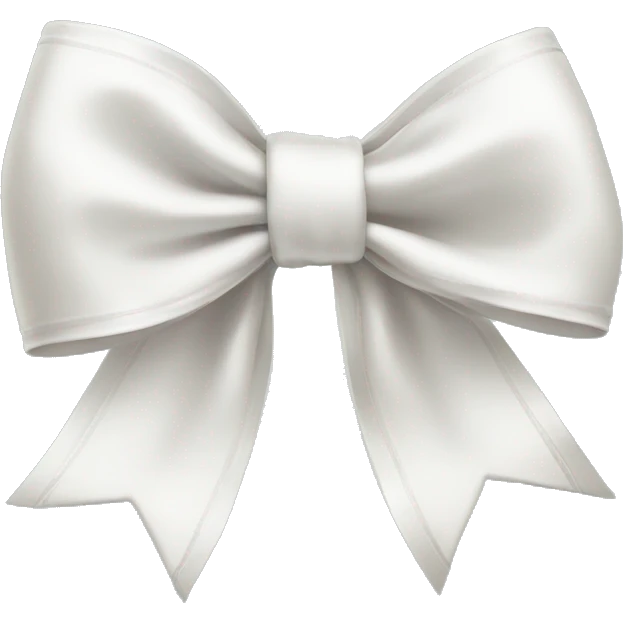 white satin bow emoji