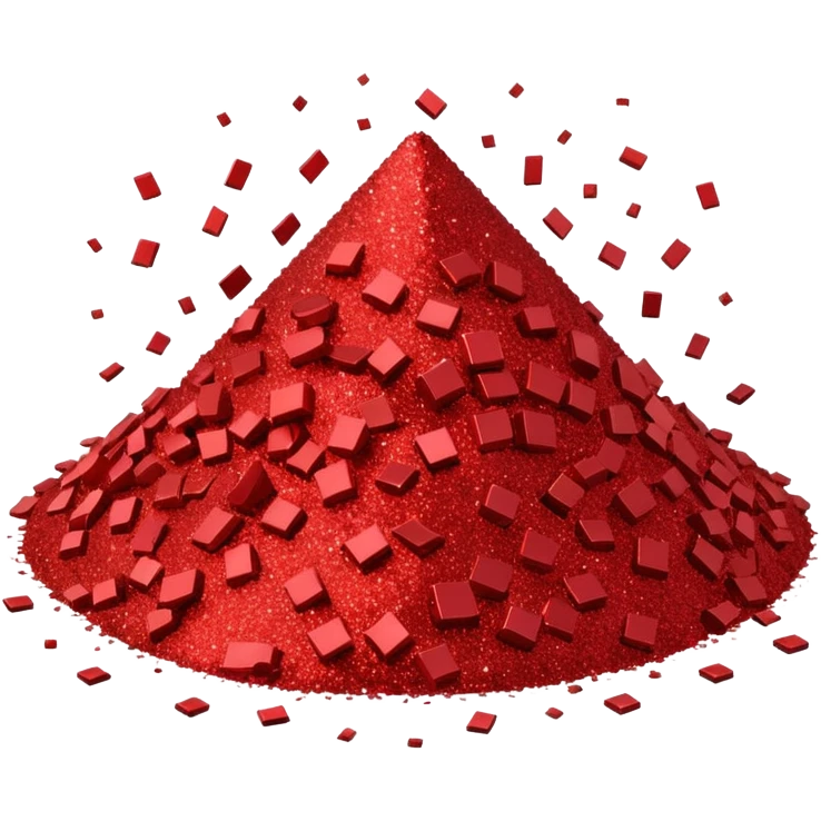 red glitter sweet emoji