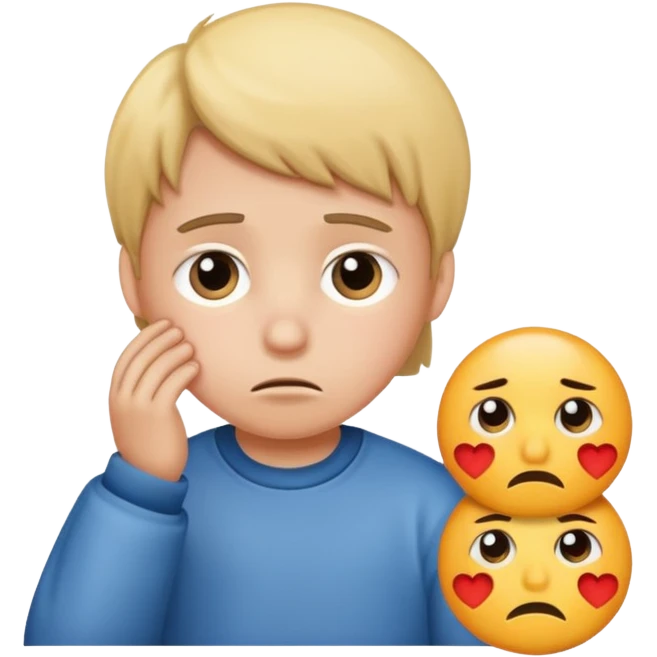 the kid is sad and the grade is F emoji