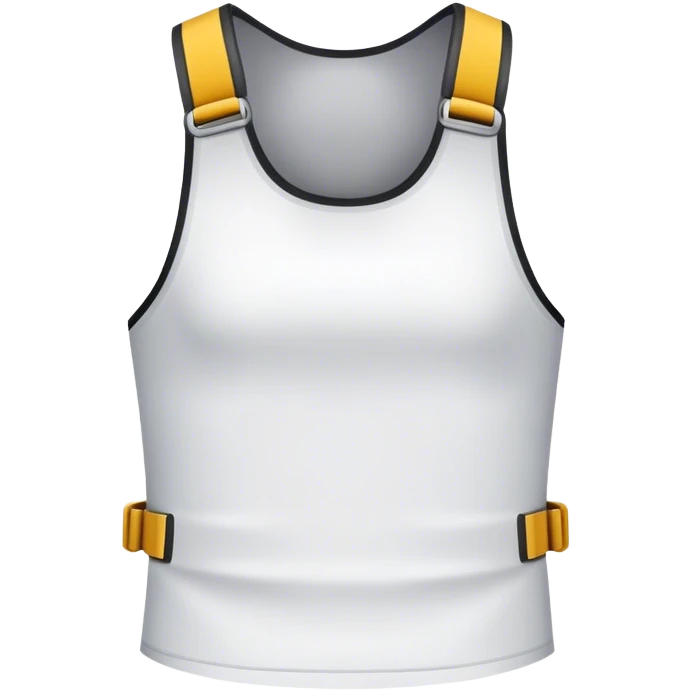 a white shirt with adjustable waist straps emoji