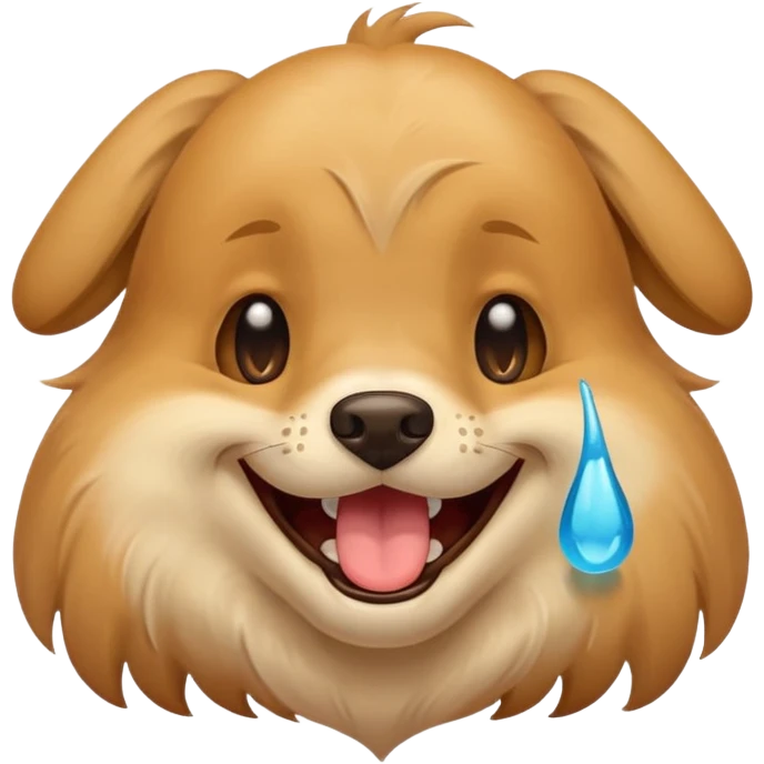 dog laughing with tears emoji