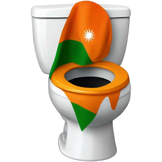 Skibidi toilet with an Indian flag emoji
