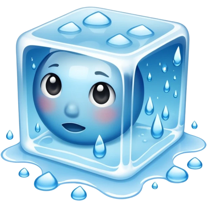 ice cube melting emoji