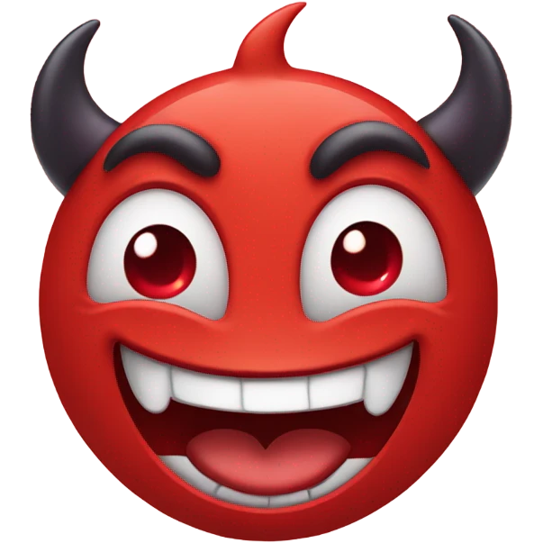 Devil emoji face with smiling heart  emoji