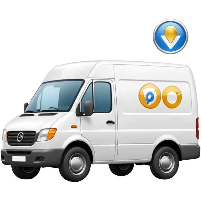 delivery by van, Logo "Publicare" emoji