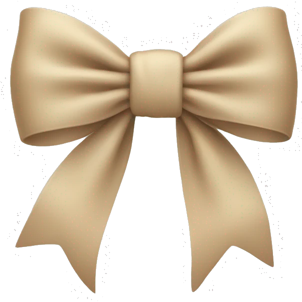 Beige bow  emoji