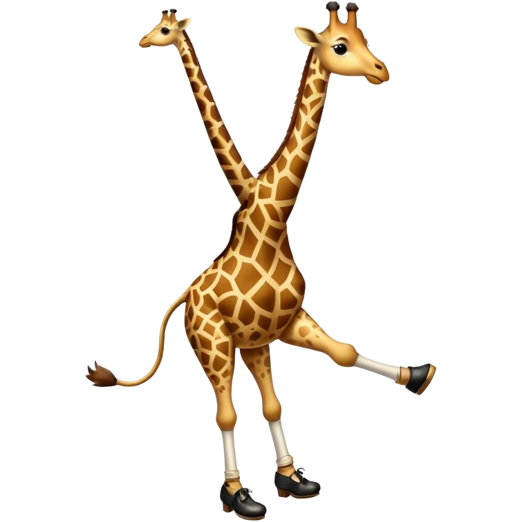 A giraffe tap dancing  emoji