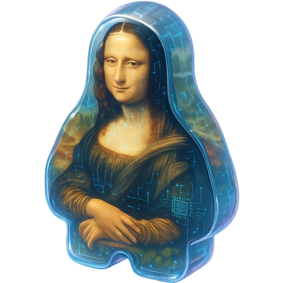 Mona Lisa in the garden emoji