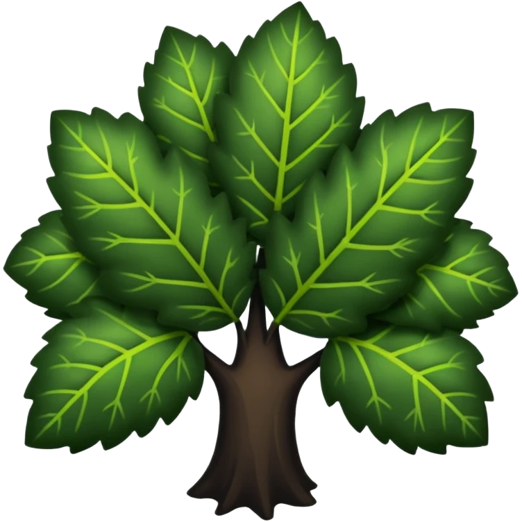 Trébol completamente negro cinco hojas  emoji