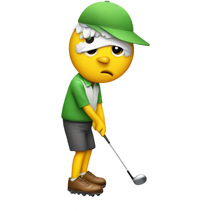 Bird golfer emoji