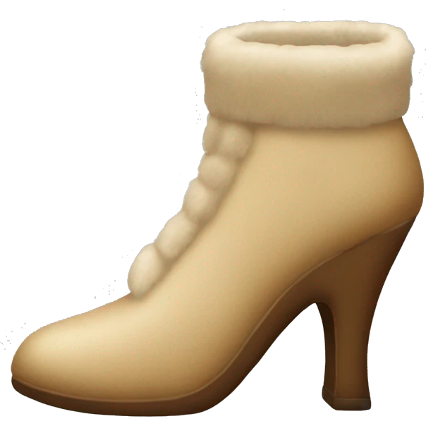 Fur heeled shoe ios style emoji