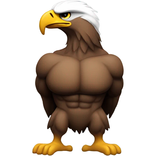 Eagle with muscle emoji