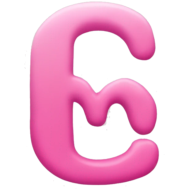 Pretty pink M initial   emoji