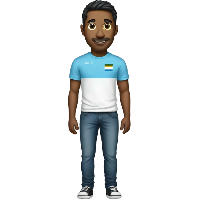 men with argentine t-shirt emoji