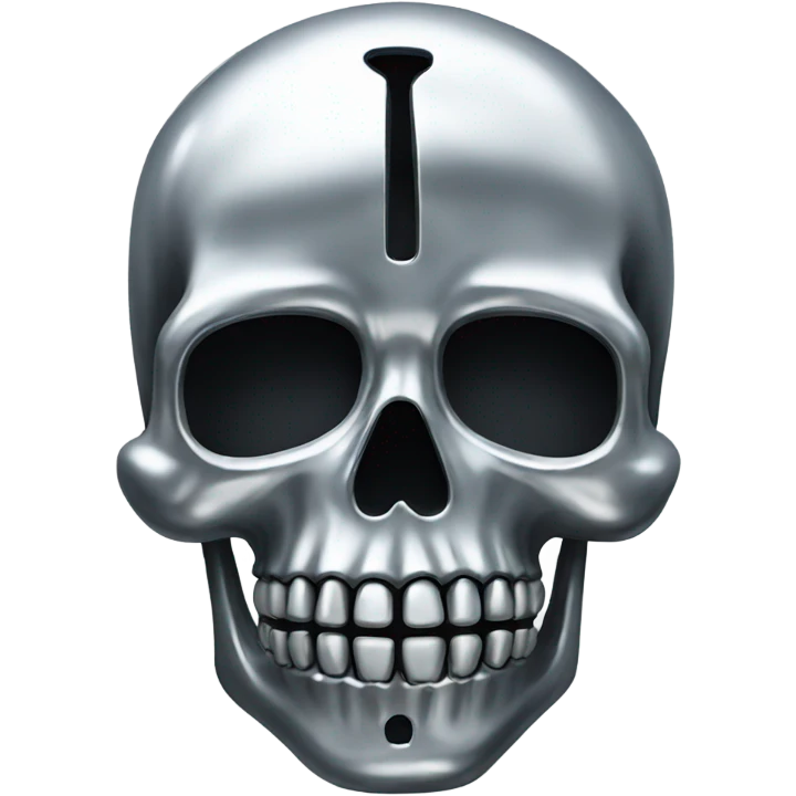 Chrome skeleton skull emoji