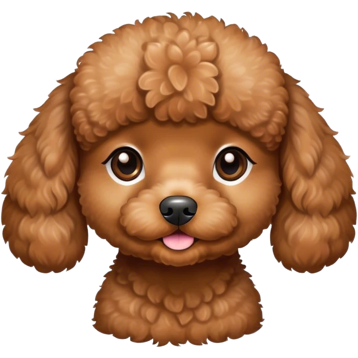 Cute brown toy poodle emoji