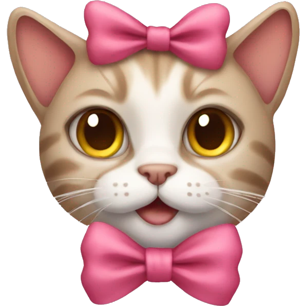 cat with bow emoji