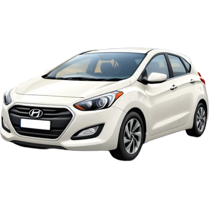 White Hyundai 130 with KELLIE as the Rego plate  emoji
