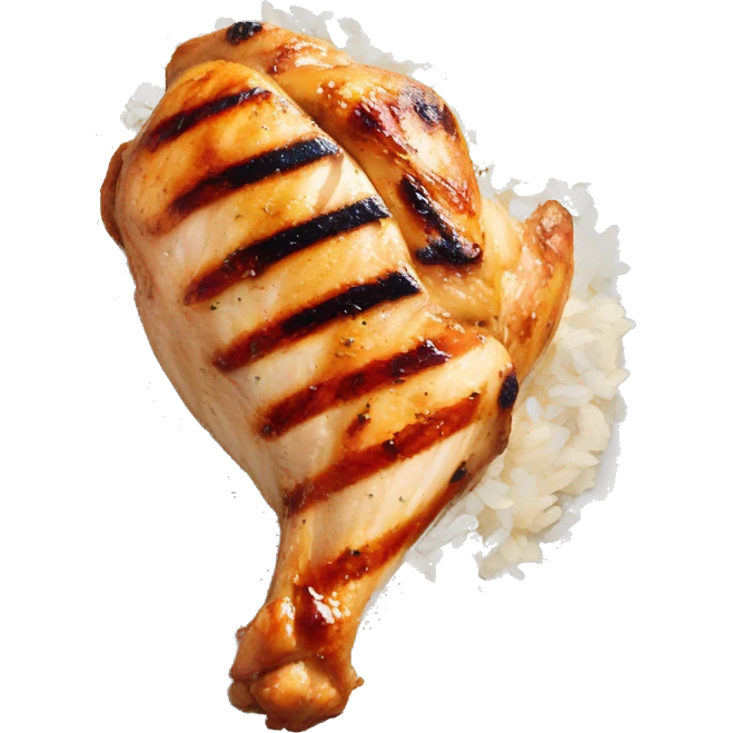 Grilled chicken with rice emoji