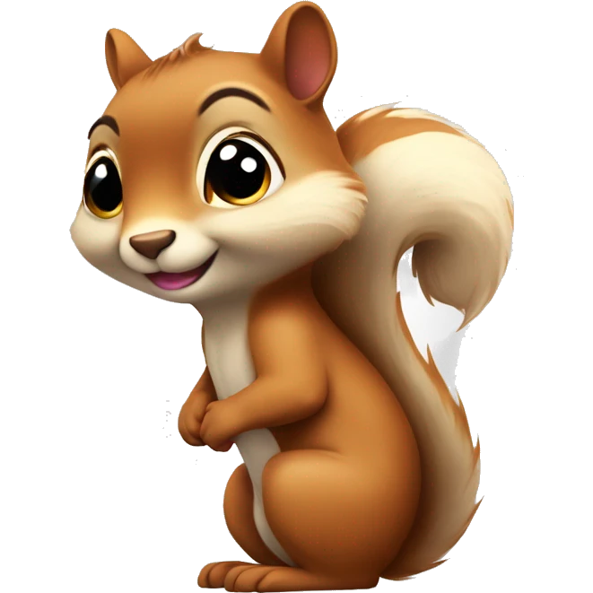 twinkle eyes cute squirrle face emoji