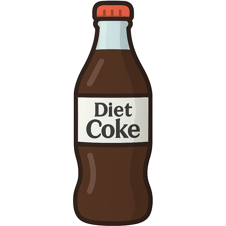 flat toon glass bottle of diet coke emoji