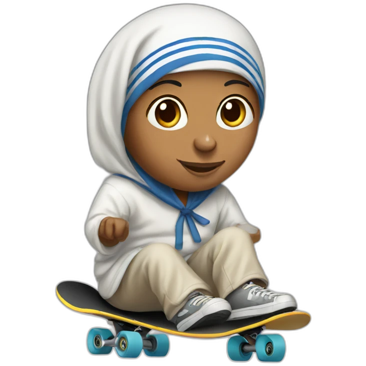 Mother Theresa skateboarder emoji