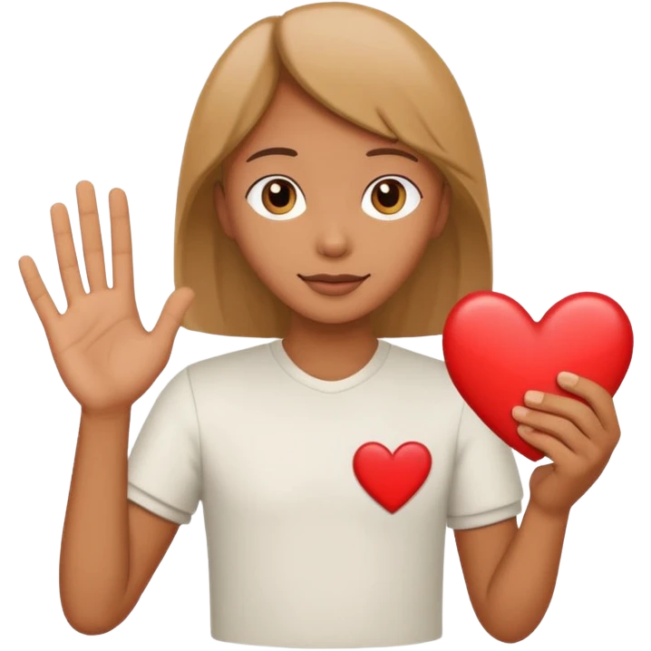Cane con il cuore in mano con un messaggio, ti amo Eva emoji