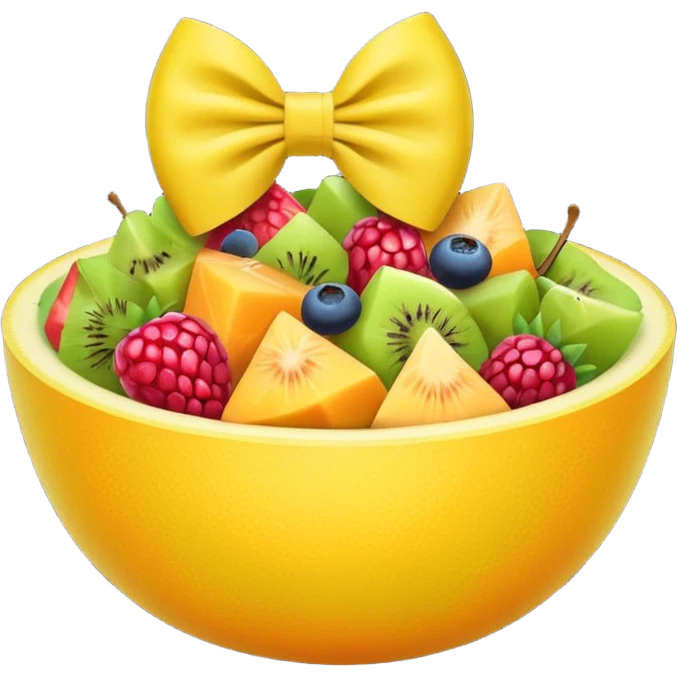 fruit salad yellow bow emoji