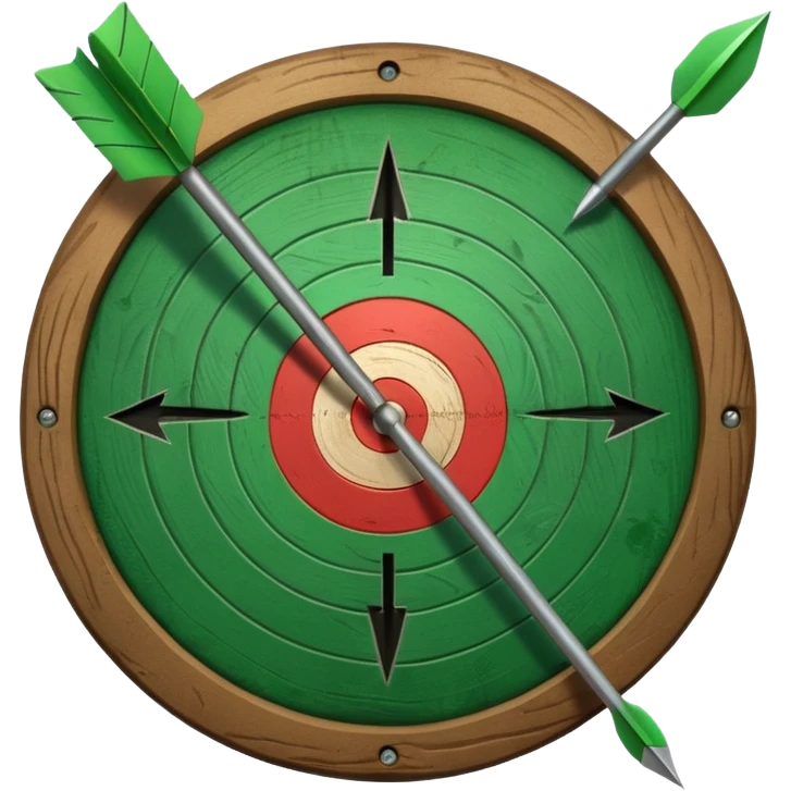 A target with an arrow in the center emoji