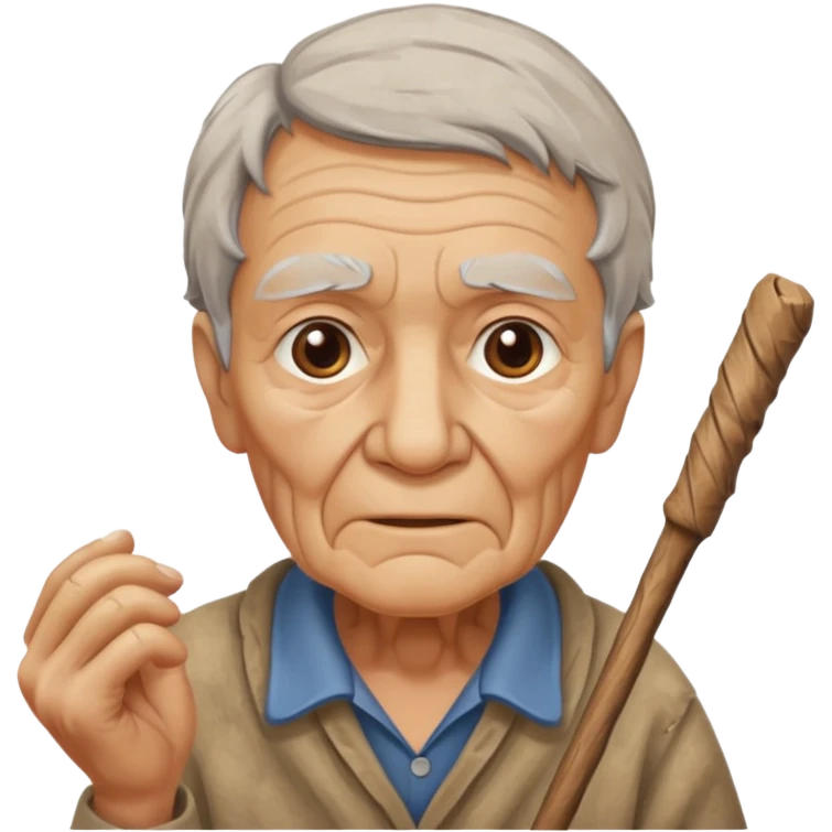 old people stick emoji